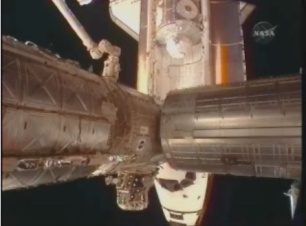 Shuttle from ISS View Port